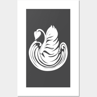 Barista Latte Art Coffee lovers Swan LATTE Posters and Art